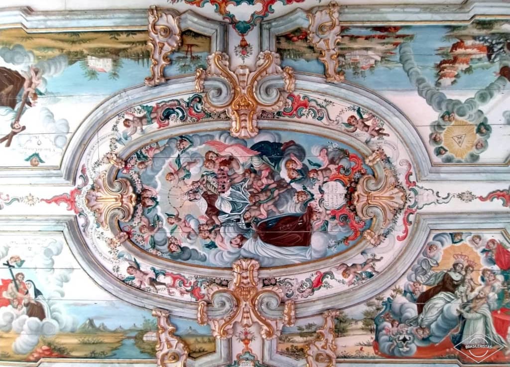 Detalle del techo de Nossa Senhora do Carmo de Ouro Preto